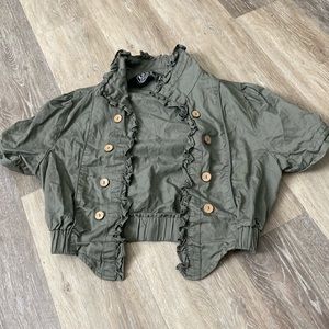 Girls navy green jacket
